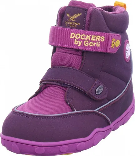 Dockers by Gerli Mädchen Stiefel Klettschuh Violett - Wanderschuhe aus robustem Synthetik, ideal für Freizeitaktivitäten, mit praktischem Klettverschluss für einfaches An- und Ausziehen.