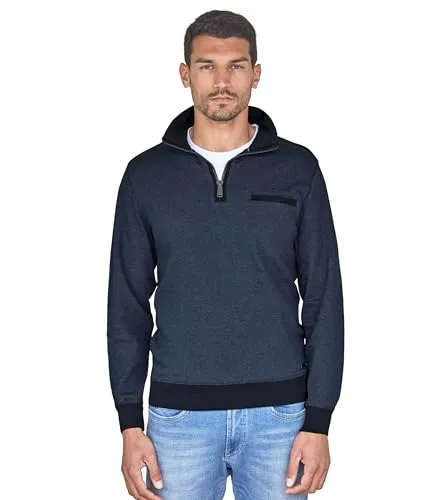 CASAMODA Sweattroyer Uni - Kapuzenpullover für Herren, aus reiner Baumwolle mit normaler Passform und aufgenähter Brusttasche für einen modernen Look.
