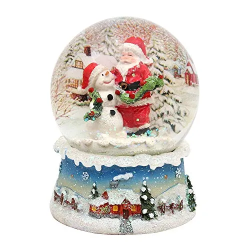 Dekohelden24 Schneekugel Santa - Schneekugel mit festlichem Santa-Motiv, perfekte Weihnachtsdekoration und zaubert winterliche Stimmung in jedes Zuhause.