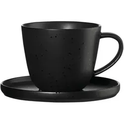 ASA Selection coppa Kaffeetasse mit Unterteller, kuro Ø13,5 cm 0,25l