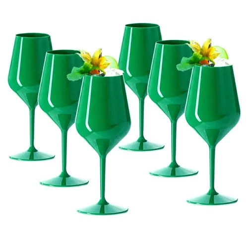 Doimoflair Weinglas - Bruchsicheres Kunststoffglas für Rotwein - Rotweingläser aus hochwertigem Tritan, extrem bruchsicher und spülmaschinenfest. Ideal für sichere Feiern ohne Glasbruch und mit echtem Glasgefühl.