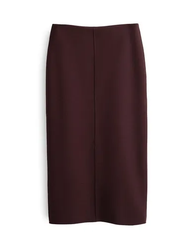 OPUS Damen Midirock RUDILA | Bleistiftrock mit Komfortbund in Dark Grape, Größe 42 - Röcke für Damen, eleganter Bleistiftrock mit Komfortbund für höchsten Tragekomfort und vielseitige Kombinationsmöglichkeiten.