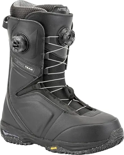 NITRO Team BOA 2025 Snowboard Boots - Herren Snowboard Boots mit VIBRAM-Sohle für besten Grip und Stabilität, Modelljahr 2025, Härtegrad 8, ideal für anspruchsvolles Snowboarding.