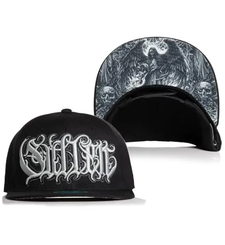 Sullen Clothing Snapback Cap - Demonic Angels - Hüte & Mützen, stylische Baseballkappe in Schwarz mit verstellbarem Design, perfekt für einen individuellen Look.