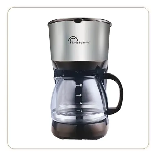 Little Balance 8629 Filterkaffeemaschine für 10 Tassen, 750 W, schwarz/edelstahl