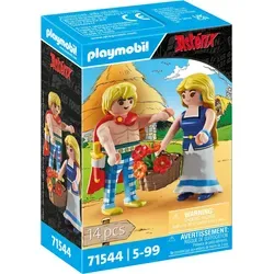 PLAYMOBIL Asterix 71544 - Tragicomix und Falbala, das verliebte Paar für kreative Abenteuer, ideal für Kinder ab 5 Jahren
