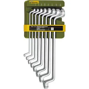 Proxxon Industrial 23 810 SlimLine Doppel-Ringschlüssel-Satz 8-teilig - Ringschlüssel-Satz mit sorgfältig gehärteten, vergüteten Schlüsseln und deutlich lesbaren Schlüsselweiten, ideal für präzise Arbeiten.