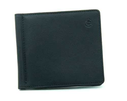 Esquire Geldklammer Logo Klammerbörse Schwarz 254510 - Geldklammer aus hochwertigem Leder, extrem flach und ideal für minimalistischen Geldbeutel, perfekt für den modernen Mann.