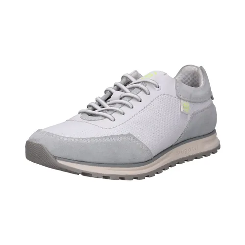 bugatti Cirino Herren Sneaker aus Leder in Weiß in weiß von Bugatti