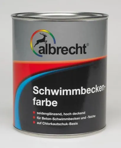 Albrecht Schwimmbeckenfarbe 750 ml capriblau seidenglänzend Schwimmbadfarbe