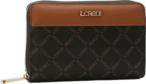 L.CREDI Geldbörse Filiberta - Elegantes Portemonnaie in Dunkelbraun - Portemonnaies mit RFID-Schutz, ideal für sichere Aufbewahrung von Karten und Bargeld. Stilvolles Design mit zahlreichen Fächern für optimale Organisation.