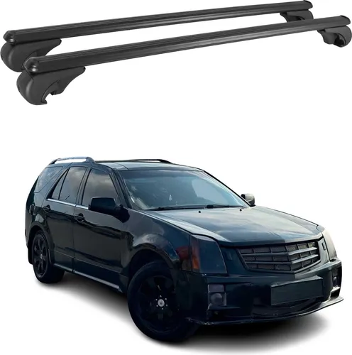 Dachträger für Cadillac SRX 2005-2009 - Aluminium Gepäckträger schwarz - Robuster Dachträger aus leichtem, rostfreiem Aluminium für Cadillac SRX 2005-2009. Wasserbeständig, abnehmbar und mit einer Traglast von 75 kg ideal für den flexiblen Transport von Gepäck.