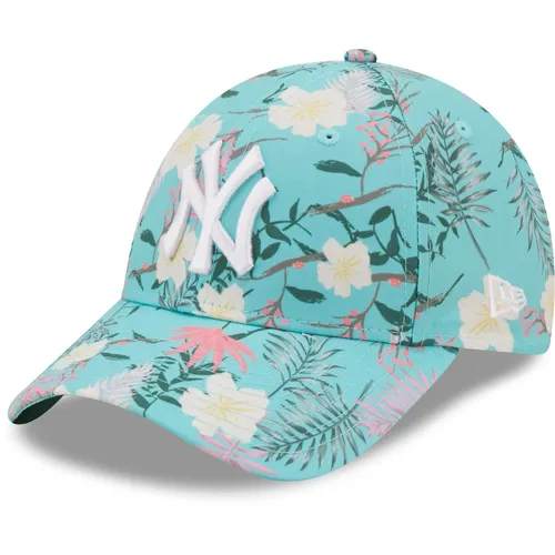 New Era New York Yankees Floral Turquoise Cap - Offizielle Damen-Kappe der New York Yankees von New Era im floralen Design, mit verstellbarem Strapback-Verschluss für perfekten Sitz und 100% Baumwolle für hohen Tragekomfort.