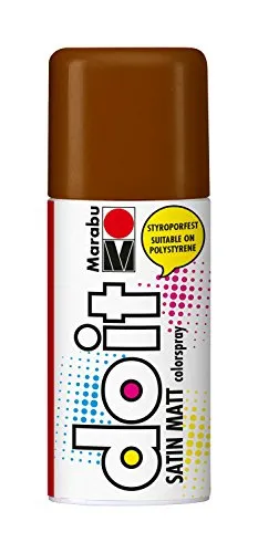 Marabu 21070006161 - Do it Satin Matt kakao, Colorspray auf Acrylbasis, styroporfest, schnell trocknend, sehr gute Deckkraft, wetterfest, für große und kleine Bastelarbeiten, 150 ml Sprühdose