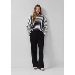 s.Oliver Strukturierte Wide-Leg-Hose mit hohem Bund