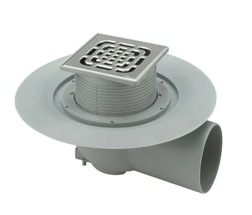 Viega Advantix Bodenablauf 557164 DN 70, waagerecht, grauer Kunststoff