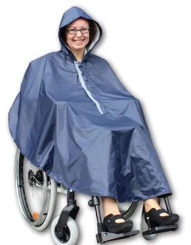 Produktbild Rollstuhl-Regenponcho ROLKO-rainPRO – Wasserabweisend & Sicher