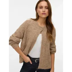 Vero Moda Strickjacke VMSHELL LS O-NECK ONEBUTTON CARDIGAN BOO