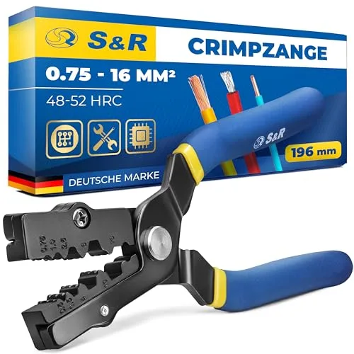 S&R Crimpzange für Aderendhülsen 0.75-16mm²