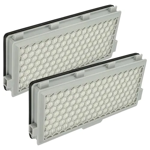 vhbw 2x Staubsaugerfilter kompatibel mit Miele S4000, S 4000 - S 4999, S388, S4, S381, S4210, S2120 Staubsauger - HEPA Abluft-Filter Weiß