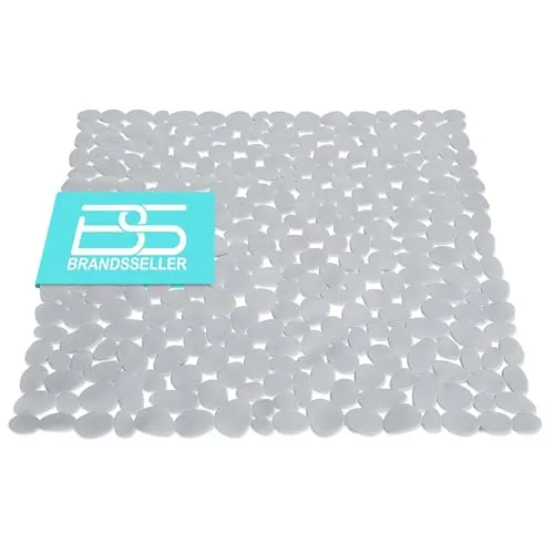 Brandsseller Duscheinlage 53x53 cm Duschmatte in Steinoptik Grau