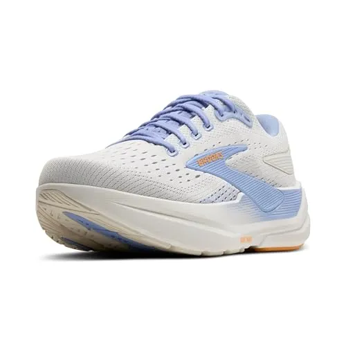 Brooks Ghost Max 3 Laufschuhe Damen - Komfort und Stil in coconut-blue heron-orange, Größe 38 1/2 - Laufschuhe für Training und Alltag mit atmungsaktivem Mesh-Obermaterial und stickstoff-injizierter DNA Loft v3-Dämpfung für ein leichtes Laufgefühl.