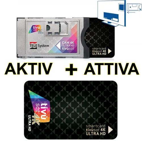 CAM Tivùsat 4K Ultra HD mit aktivierter Smartcard
