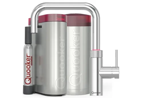 QUOOKER Flex Square Küchenarmatur mit COMBI+ & CUBE, verchromt glänzend - Die Quooker Flex Square Küchenarmatur bietet Ihnen sofort kochendes, gekühltes und sprudelndes Wasser. Mit flexiblem Auszugsschlauch für mehr Reichweite und 7 Jahren Garantie – der perfekte Helfer in Ihrer Küche!