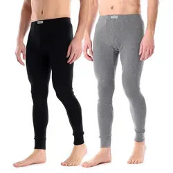Ladeheid Lange Unterhose 2-er Pack Herren lange Thermounterhose LA40-247 (1-St) schwarz 3XL