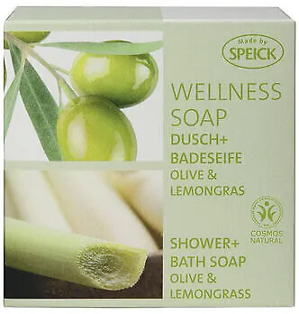 Made by Speick  3x Wellness Soap, Dusch + Badeseife Olive & Lemongras 200g