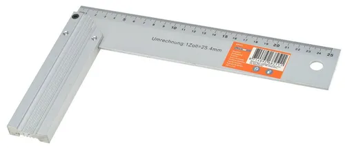 Work plus Winkelmesser Alu Anschlagwinkel Schreinerwinkel 90° - Länge: 250mm, L:25 cm