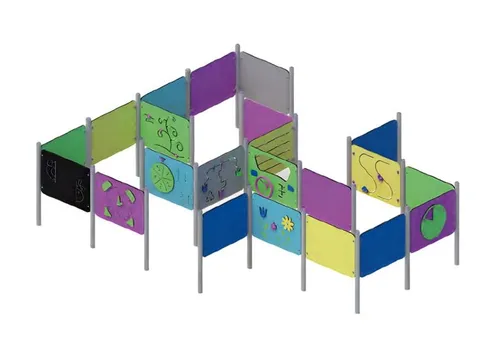 Aktivspieltafeln mit Labyrinth für Kinder - Fantasievolles Spielgerät für Kinder ab 1 Jahr, fördert die motorischen Fähigkeiten und lädt zum Spielen ein. Modernes Design, ideal für den Garten.