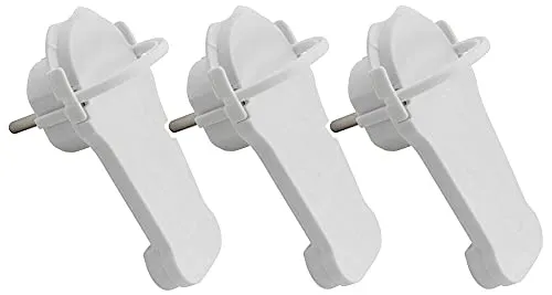 Stück (!!) Winkelstecker extraflach weiß/für Leitungen 3x 1,0 mm² oder 1,5 mm² / IP20 Innenbereich/Schuko-Stecker/Flachstecker ideal hinter Möbel. WeBaSo Spar-Pack WSP3x60-FlStW 3