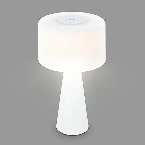 BRILONER LED Tischlampe kabellos, dimmbar mit Touch-Funktion - Tischbeleuchtung für den Außenbereich, akkubetriebene Lampe mit 26 Stunden Laufzeit, ideal für gemütliche Abende im Freien und flexibel einsetzbar.