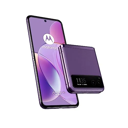 Motorola RAZR 40 Cluster 8 256 GB - Klapphandy mit 6,9 Zoll OLED 144 Hz Display, flexibles Scharnier und 64 MP Doppel-Fotosensor