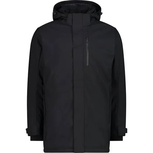 CMP MAN Parka Snaps Hood nero (U901) 54 - Funktionsjacke für Herren mit Clima Protect-Membran, die wasserdicht und atmungsaktiv ist. Ideal für Freizeit und Alltag, mit abnehmbarer Kapuze und praktischem Taschenlayout.