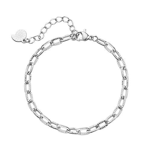 Happiness Boutique Großgliedriges Damen Armband aus Edelstahl - Armbänder für Damen | Verstellbares, wasserfestes Gliederarmband aus 18K Gold plattiertem Edelstahl, ideal für empfindliche Haut und perfekten Tragekomfort.