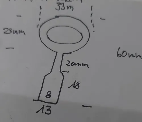 Dornschlüssel Innen-Dreikant 8 mm, Heizung,WC,Aufzüge,Absperrventile,Wasserhahn