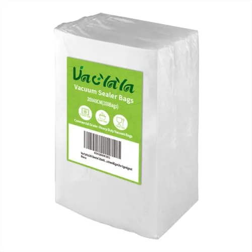 VacYaYa 100Stk 30x40cm Vakuumierbeutel für Lebensmittel Vakuumiergerät | BPA-frei,LFGB,Kochfest und Sous Vide Gefrierbeutel,Profi Vakuumbeutel Lebensmittel