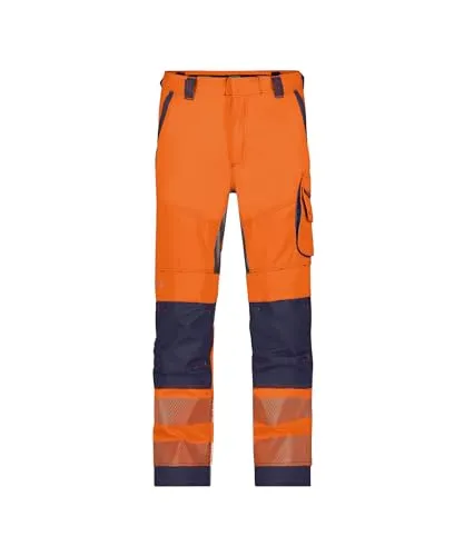 Dassy Warnschutz-Shirt - Hochwertiges Warnschutz-Shirt für Arbeitssicherheit, atmungsaktiv mit segmentierten Reflexstreifen und verstärkten Cordura®-Kniepolstertaschen, ideal für Bau- und Industrieeinsätze.