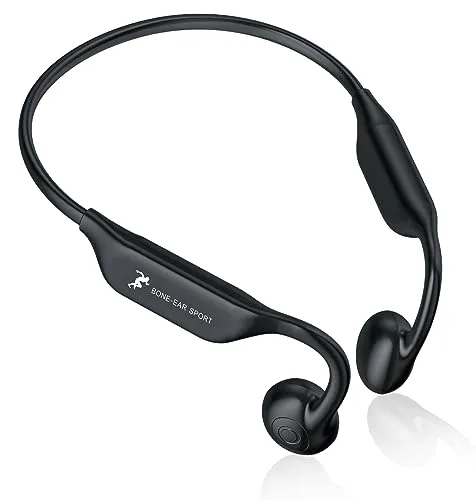 ZRUHIG Knochenleitungs-Kopfhörer, Bluetooth-Kopfhörer mit integriertem Mikrofon, kabellos, Bluetooth 5.2, Sport-Headset, IP67, schweißbeständig, zum Laufen und Radfahren, für Workouts