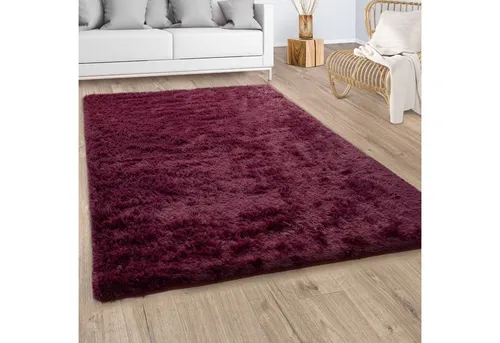 Paco Home Hochflor-Teppich Silky 591, rechteckig, Höhe: 37 mm, Uni-Farben, besonders weich und kuschelig