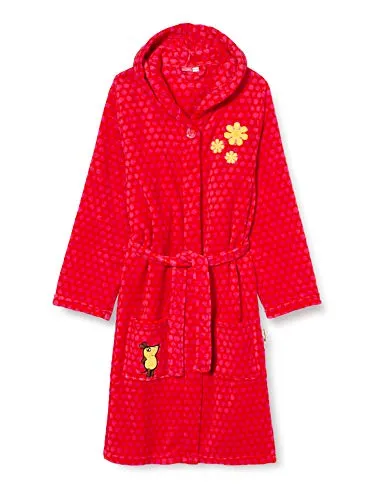 Playshoes Unisex Kinder Fleece-Bademantel Morgenmantel, pink Die Maus, 110/116 - Bademantel für Mädchen, flauschig und warm mit 'Die Maus' Motiv, ideal für Schwimmbad und Zuhause, mit praktischer Knopfverschlusstechnik und großen Taschen.