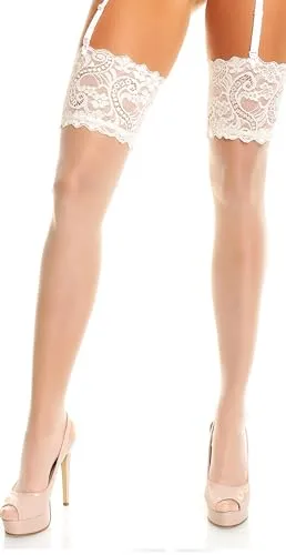 GLAMORY Damen Strapsstrümpfe Dream 20 DEN, Champagner (Weiß), Medium (Herstellergröße: M-(40 DEN-42))