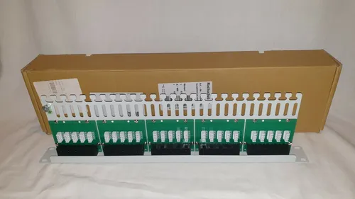 Telegärtner 19 ISDN-Panel 25-Port 1HE - Patchpanel & Modulträger mit 25 RJ45-Anschlussbuchsen, ideal für effiziente Verkabelung in Serverräumen, lichtgrau (RAL 7035) und platzsparend im 1HE-Format.