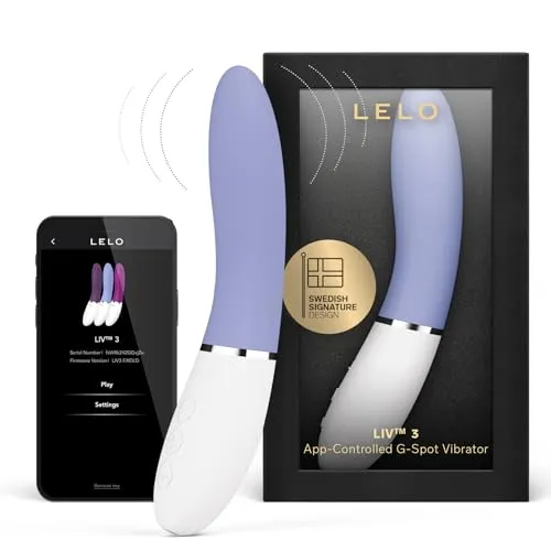 LELO LIV 3 App-gesteuerter G-Punkt-Vibrator für Frauen mit 8 Lusteinstellungen und gebogener Form, Sextoy (Blue)