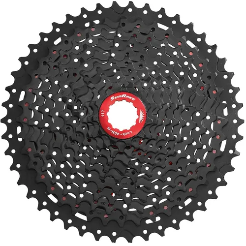 Sunrace CSMX8 EAZ Kassette 11-fach 11-46 Zähne - Kassette für Kettenantrieb mit 11 bis 46 Zähnen, ideal für anspruchsvolle Mountainbike-Touren und bietet exzellente Schaltperformance.