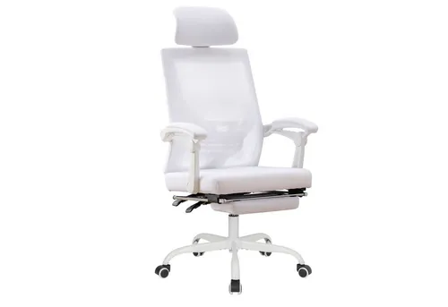 UEV Bürostuhl Schreibtischstuhl ergonomisch,Chefsessel bis 136 kg Höhenverstellbar (atmungsaktiver Stoff drehstuhl mit Armlehnen, Dynamischer Lordosenstütze), neigebar bis 135° verstellbarer Kopfstütze Fußstütze