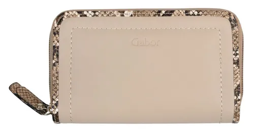 Gabor Geldbörse Sena - Elegante Geldbörse mit Schlangenlederakzenten, 6 Kartenfächern und praktischem Zipper, ideal für stilbewusste Frauen.