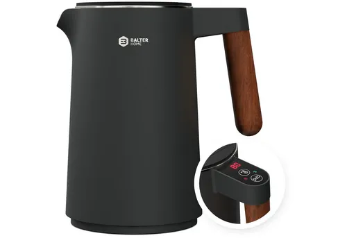 BALTER Edelstahl Wasserkocher mit Temperatureinstellung